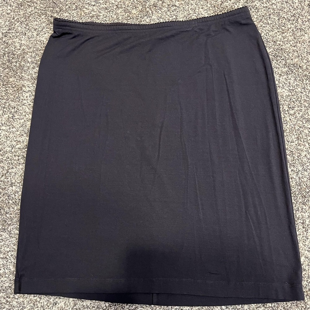 J. Jill Skirt Womens Medium Black Stretch Knit Pencil Pull On Basic Knee Length